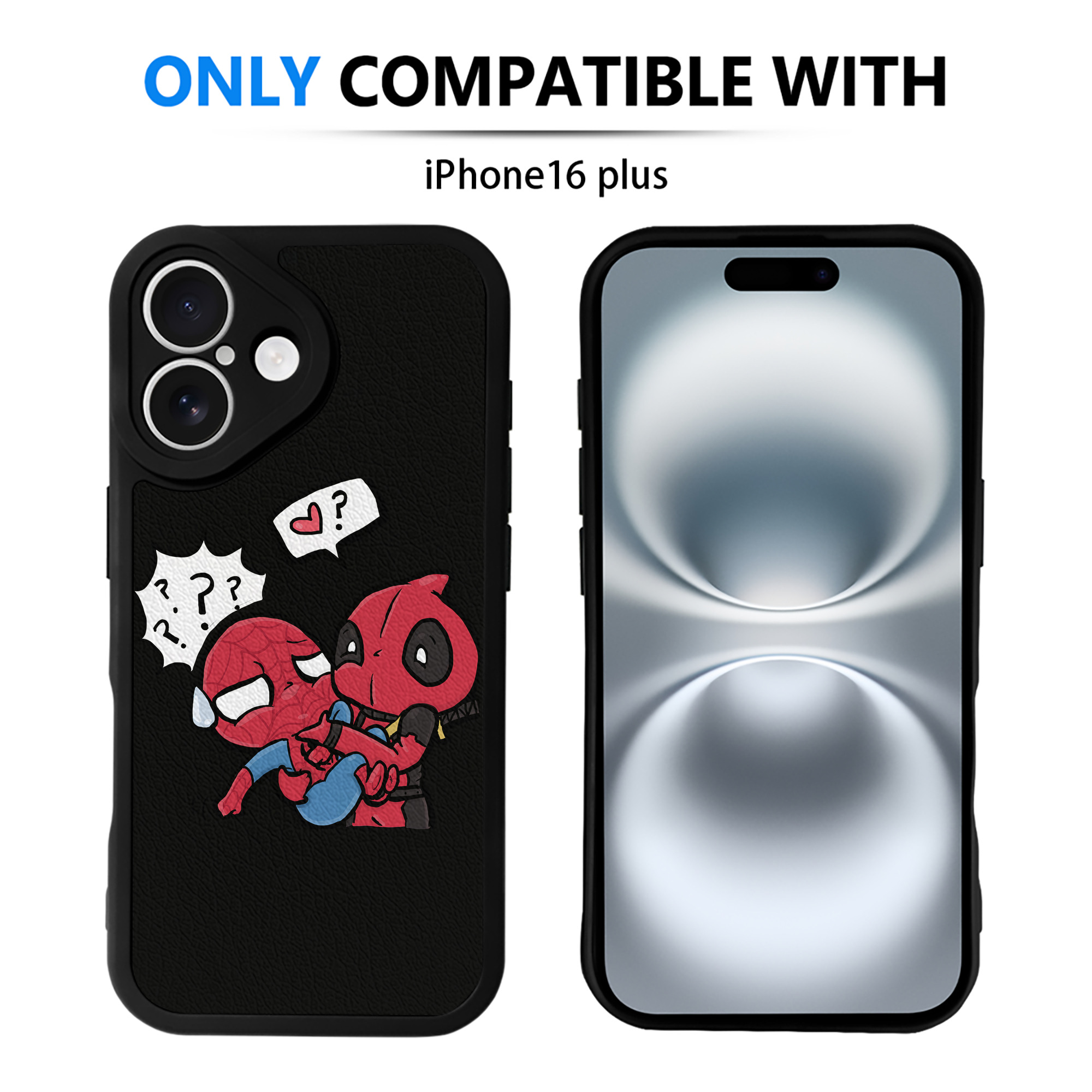 （画像用） Deadpool デッドプール 【iPhone 16シリーズ対応】シリコンスマホケース（レザー調） 材質：シリコン